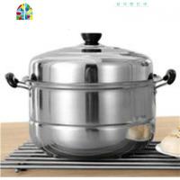 不锈钢蒸锅四层加厚蒸笼蒸格汤锅双层煤气电磁炉蒸锅具 FENGHOU 32cm加厚