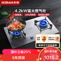 老板(ROBAM) 燃气灶 5.0kW 煤气灶 老板燃气灶 单灶具 双眼灶 燃气灶嵌入式 灶台 天然气灶30G2T