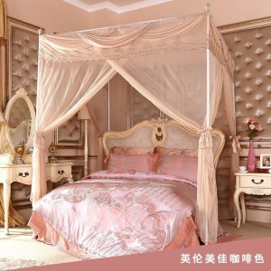 家柏饰(CORATED)蚊帐韩式落地方顶三开公主蚊帐1.5米1.8米2米床家用蚊帐