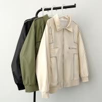 春秋季潮牌痞帅PU皮衣外套男韩版潮流复古机车炸街时尚夹克男上衣