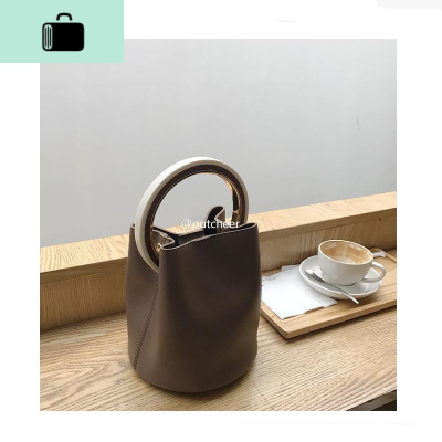 2019春夏新款Mini走秀款金属圆环手提水桶包智先生同款链条小包包NEW LAKE女士单肩包