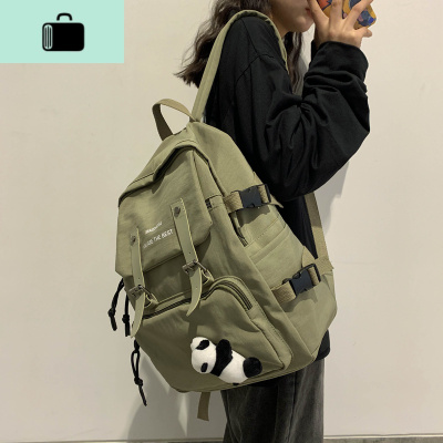 ins风初中生书包女韩版高中大学生简约百搭背包校园简森系双肩包NEW LAKE