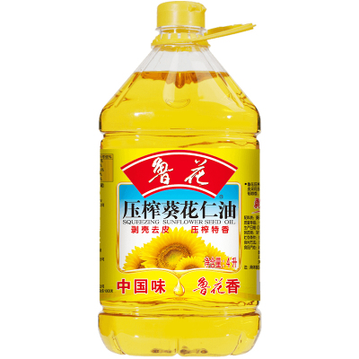 鲁花压榨葵花仁油4L小瓶家庭装