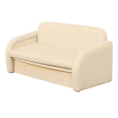 淘乐幼儿双人沙发-米色