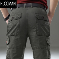 HLCOMAN男裤子休闲裤男厚款户外多口袋工装裤男宽松直筒裤夏季长裤潮