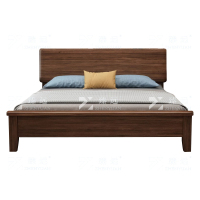 臻远 ZY4022913 实木床胡桃木单人床1.5米