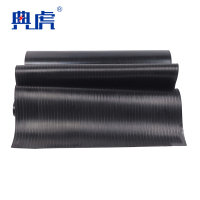 典虎 绝缘橡胶垫 黑色条纹5mm*1.2m*5m 卷