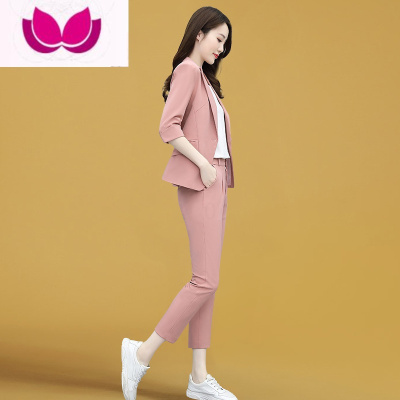 七斓高级感夏装套2023年新款女装时尚气质小个子西装裤子套装