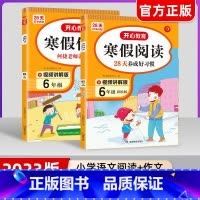 寒假阅读+作文(共2册) 小学二年级 [正版]2023版教育小学生寒假作业一二三四五六年级上下册寒假衔接阅读理解口算题卡