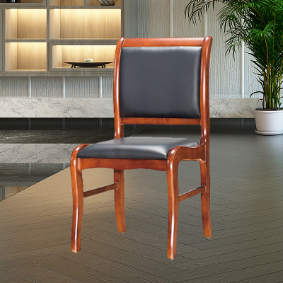 优百丽 SH-29 橡胶木椅 办公家具 办公椅 皮艺老板椅 实木四脚椅 电脑椅会议椅 皮料色彩可定制