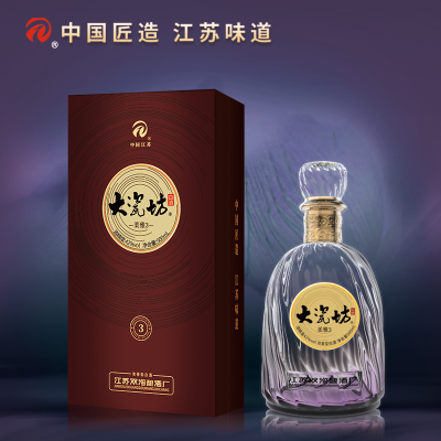 大瓷坊酒-柔雅3 浓香型白酒 42%vol 纯粮酿造 500mlx4/箱 优级
