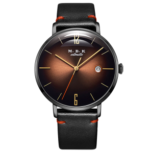 M.B.K欧美品牌手表新款男士全自动机械表 男表潮流小众手表时尚简约带日历防水腕表1009