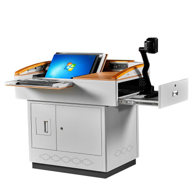 晋舰 多媒体演讲桌班班通讲台中控讲桌电教桌多功能讲桌 款一木制面