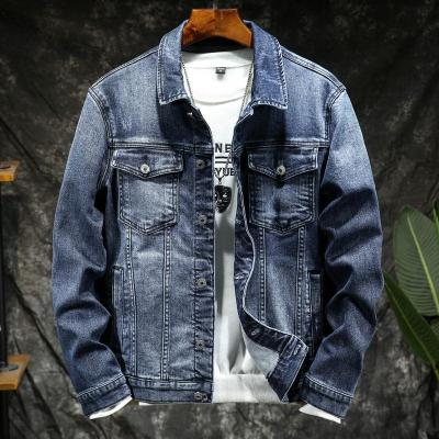 秋冬弹力水洗牛仔夹克男士休闲长袖牛仔外套潮流时尚上衣日系韩版