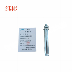 JIBIN/继彬 GB22795-表5 膨胀螺栓 碳钢 镀白锌 M8×100 1个