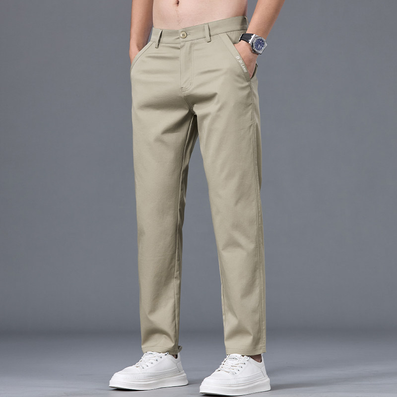 2026新款商务休闲裤男修身显瘦弹力男士夏季透气百搭直筒长裤子