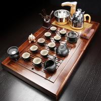 家柏饰(CORATED)茶具套装家用简约整套陶瓷功夫茶盘实木喝茶全自动电磁炉茶台