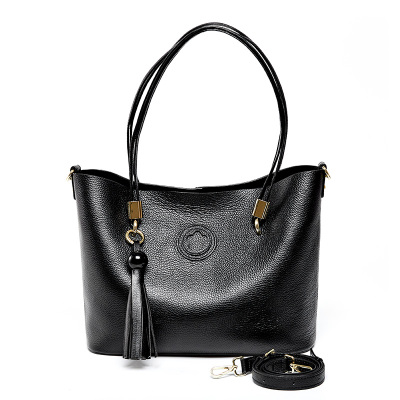 蒂兰仕女包新款1520包包女包女包单肩包女女士单肩包包包女休闲托特包时尚手提包大容量腋下包流苏包黑色