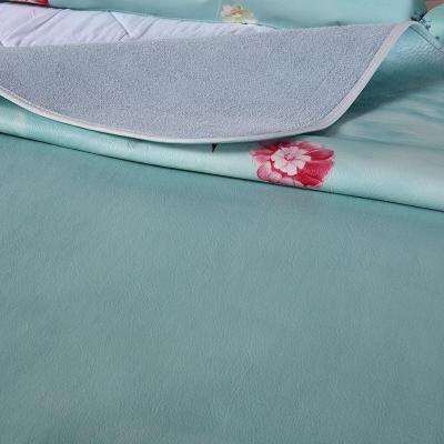 家柏饰(CORATED)天碎花彩绘席子水牛皮凉席1.2米1.5米1.8米三件套头层