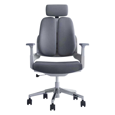 臻远 ZY-6678 办公椅网面电脑椅家用转椅护腰双背网布椅 白胶