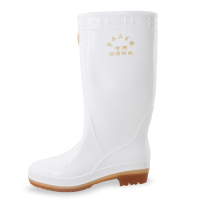DOUBLESTAR双星DSA107 双星食品雨靴耐酸耐碱卫生雨鞋女士高筒长筒水鞋厨师鞋工作鞋防水PVC