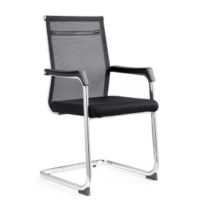 易企采 会议椅 办公室椅子 电脑椅 弓形椅 靠背座椅 书桌椅 麻将椅 黑色弓形椅