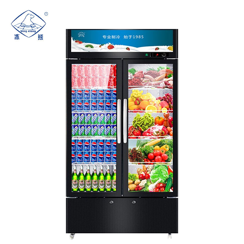 冰熊(bing xiong)lc-780(a)升展示柜商用大容积 立式玻璃冷藏陈列柜