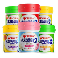 好丽友 木糖醇无糖口香糖101g*3瓶 [黄]葡萄+西柚+菠萝