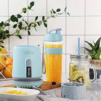 THERMOS小型便携式迷你电动多功能料理机果蔬机榨汁杯自动断电梅森杯400ml+果汁杯600ml多功能果汁机