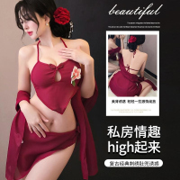 长夜漫漫情趣内衣性感网纱纯欲风汉服角色扮演肚兜系带诱惑装1552