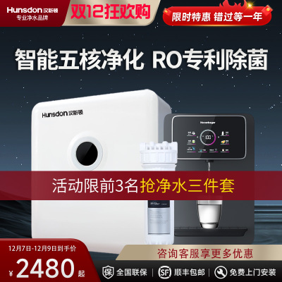 汉斯顿全屋净水器管线套装ro反渗透家用直饮厨房自来水过滤机