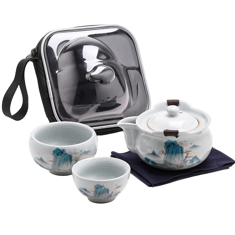 卫未来 旅行茶具 一壶二杯 套