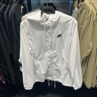 NIKE耐克连帽外套运动休闲舒适梭织男装夹克FB7398-100 D