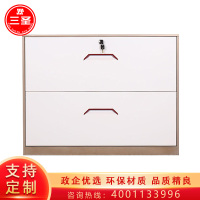 三圣 办公家具拆装文件柜办公柜资料柜收纳柜铁皮柜 卡箱挂捞柜 FC/A4立式档案柜加宽900型二抽卡箱
