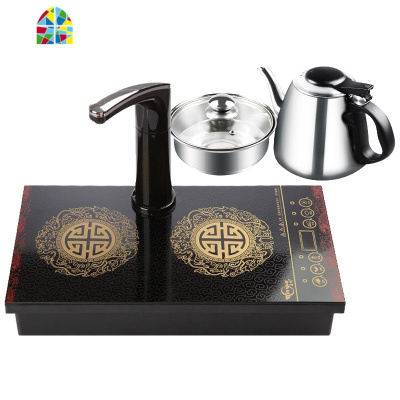 封后盈悦茶台电磁炉烧水壶平底家用茶盘嵌入式茶炉平板半自动上水水壶 F 平板款15SG(无抽水版,单机)面板尺寸20*37
