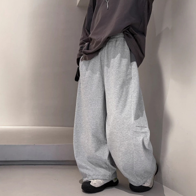 男童裤子春秋款2026新款男孩春装直筒阔腿裤中大儿童装运动卫裤潮