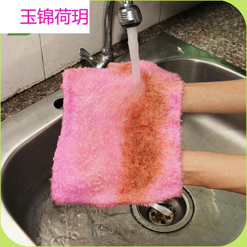 帝诺裸装魔术亮丝厨房抹布免洗洁精木纤维洗碗布202不沾油抹布_3
