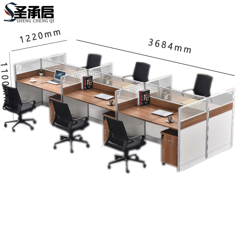 圣承启 屏风工位 带柜椅张