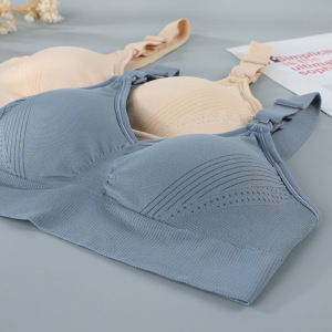 定制上开扣大胸哺乳文胸女大罩杯聚拢防下垂收副乳孕妇内衣薄款