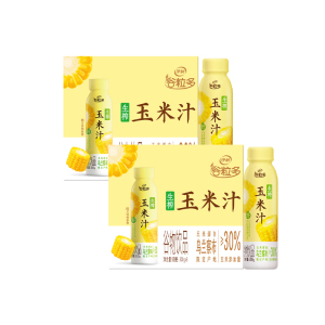 [7月生产]伊利谷粒多 生榨玉米汁 玉米饮料谷物饮品 300g*8瓶*2箱膳食纤维