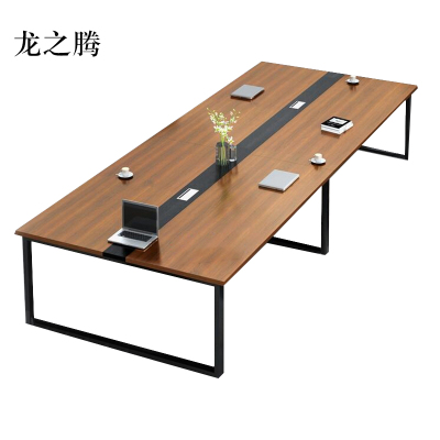 龙之腾会议桌长桌工作桌洽谈桌4米会议桌[工厂现做 7天内发货]