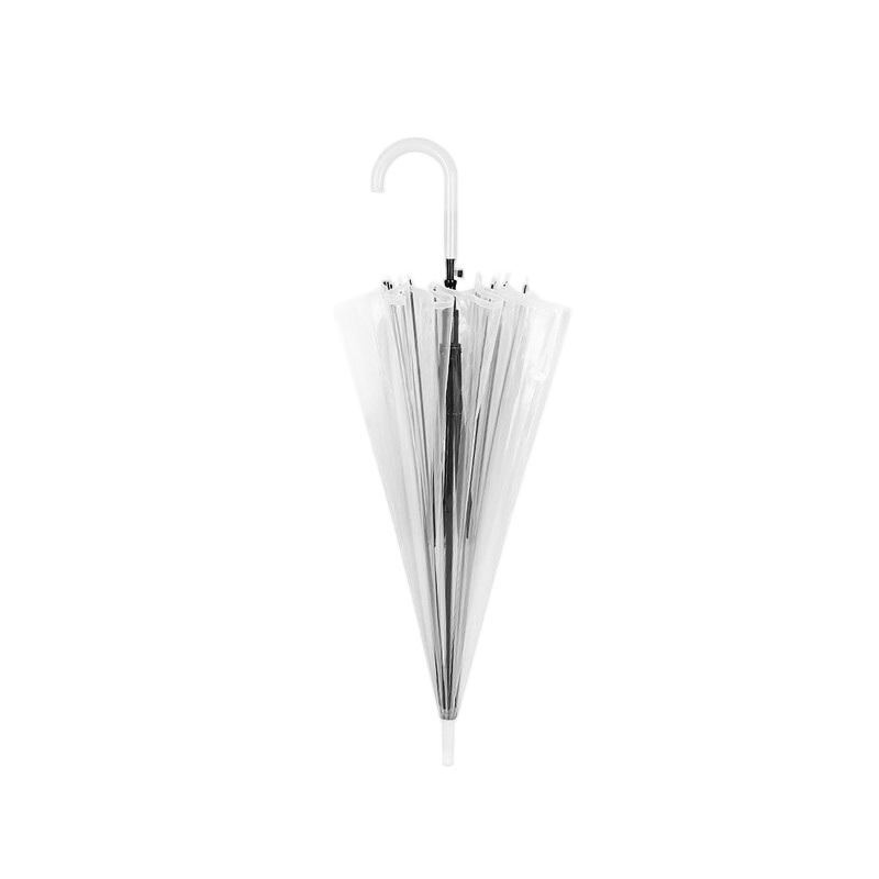 先互丁 一次性透明伞磨砂伞 100cm*8骨 把