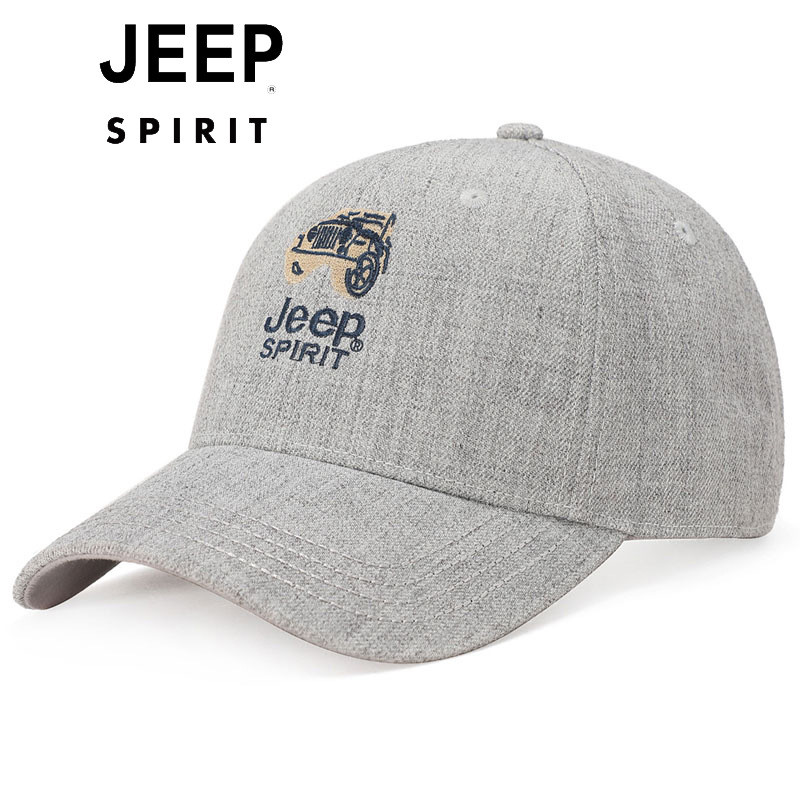 新款JEEP吉普男棒球帽子女羊毛混纺鸭舌帽太阳帽遮阳帽CA0006