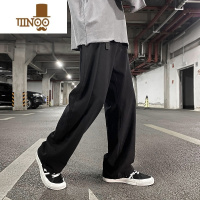 YANXU工装裤男休闲直筒长裤子ins超火加绒高街宽松阔腿裤