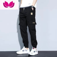 七斓潮牌款男休闲裤新款韩版潮流运动裤设计感百搭宽松束脚工装裤