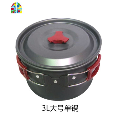 凹凸 2-3人户外套锅野营锅 便携式野营炊具 户外野餐锅 野营不粘 FENGHOU 2L中号单锅