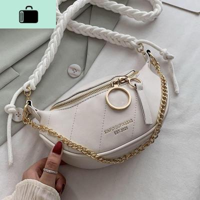 女包包2020新款潮胸包链条斜挎包流行腋下包饺子包韩版百搭NEW LAKE女斜挎包