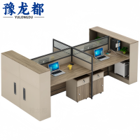 豫龙都 屏风工位+柜 四人 套