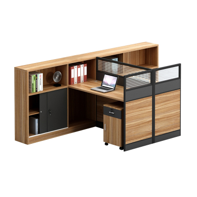 慧采云 办公家职员桌屏风办公桌椅组合现代简约办公桌员工位桌财务2人电脑桌