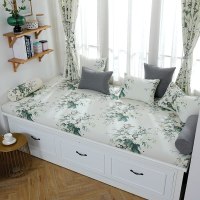 家柏饰(CORATED)北欧高密度海绵飘窗垫乳胶窗台垫定做沙发毯阳台垫榻榻米卡座 花1号 12cm飘窗垫